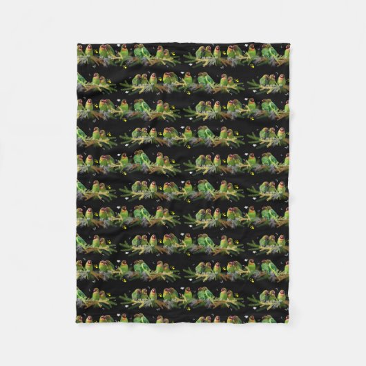 Lovebird Regenbogen Fleecedecke (Vorderseite)