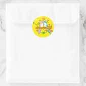 Lovebird Round Stickers (Tasche)