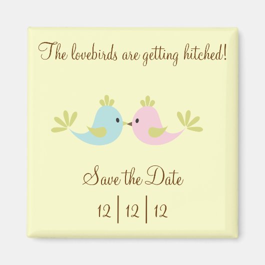 Lovebird Save the Date Magnet (Vorne)