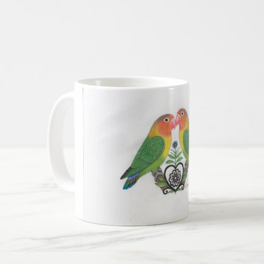 Lovebird-Tasse Kaffeetasse (Vorderseite Links)