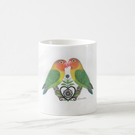 Lovebird-Tasse Kaffeetasse (Mittel)
