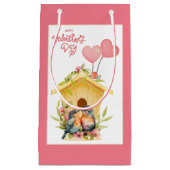 Lovebird Valentine's Day Kleine Geschenktasche Geschenktüte (Vorderseite)