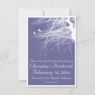 Lovebirds 2, 3,5"x5" Save-the-Date-Ankündigung Save The Date