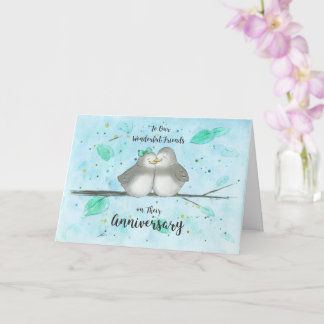 Lovebirds Anniversary Card for Friends             Karte