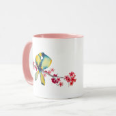 Lovebirds auf Cherry Blossom Tasse (Vorderseite Links)