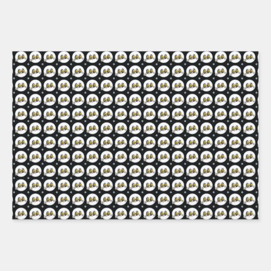 Lovebirds auf einem Kirschblütenkreis Geschenkpapier Set (Vorderseite 2)