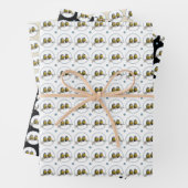 Lovebirds auf einem Kirschblütenkreis Geschenkpapier Set (Beispiel)