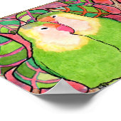 Lovebirds bei Sonnenuntergang Poster (Ecke)