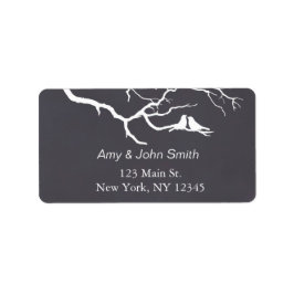 Lovebirds Chalkboard-Adressetiketten lovebird4 Adressaufkleber