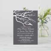 Lovebirds Chalkboard Hochzeit lädt zum Livebird4 Einladung (Stehend Vorderseite)