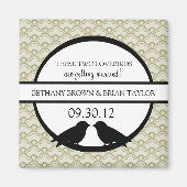 Lovebirds Collection Speichern des Datumsfelds Magnet (Vorne)