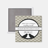 Lovebirds Collection Speichern des Datumsfelds Magnet (Vorderseite/Rückseite)