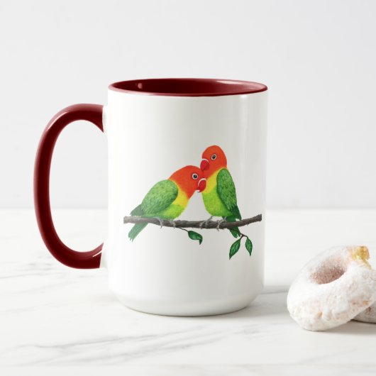 Lovebirds Combo-Tasse Tasse (Mit Donut)