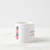 Lovebirds custom text red espressotasse (Vorderseite)