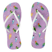 Lovebirds des Rainbow Colors Pattern Badesandalen (Fußbett)