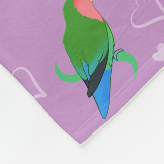 Lovebirds des Rainbow Colors Pattern Fleecedecke (Ecke)