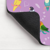 Lovebirds des Rainbow Colors Pattern Mousepad (Ecke)