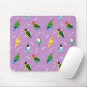 Lovebirds des Rainbow Colors Pattern Mousepad (Mit Mouse)