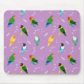 Lovebirds des Rainbow Colors Pattern Mousepad (Vorne)