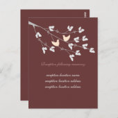 Lovebirds Empfang Card Postkarte (Vorne/Hinten)