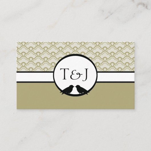 Lovebirds Empfang Sitzplätze Platzkarten (Vorderseite)