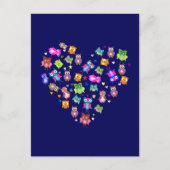 Lovebirds - Eulen Postkarte (Vorderseite)