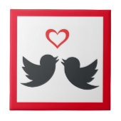 LOVEBIRDS FLIESE (Vorderseite)