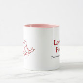 Lovebirds Forever Personalized Couple Coffee Mug Tasse (Zentrum)