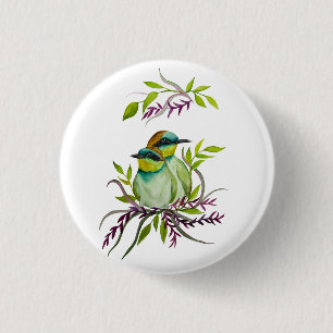 Lovebirds für den Valentinstag Button