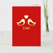Lovebirds Gold Foil Custom Valentine's Day Card (Vorderseite)
