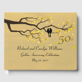 Lovebirds Goldenes Jahr Gästebuch (Vorderseite)