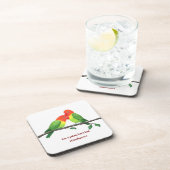 Lovebirds harter Kunststoff-Untersetzer Getränkeuntersetzer (Rechte Seite)