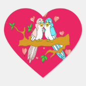 Lovebirds Heart Stickers (Vorderseite)