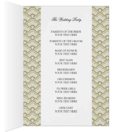 Lovebirds Hochzeitsprogramme (Innen (Rechts))