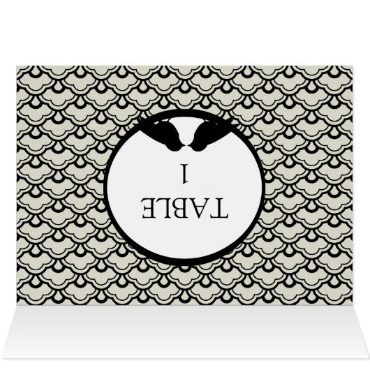 Lovebirds Hochzeitstipptafeln (Innenansicht Horizontal (Oben))