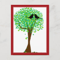 Lovebirds im Baum des Herzens - Liebe zur Frühjahr