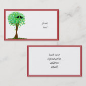 Lovebirds im Bäume des Herzens - Sommer-Liebe Visitenkarte (Vorne/Hinten)