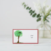 Lovebirds im Bäume des Herzens - Sommer-Liebe Visitenkarte (Stehend Vorderseite)