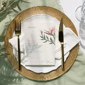 Lovebirds im Paradies 12x18 Flat Menu Menükarte