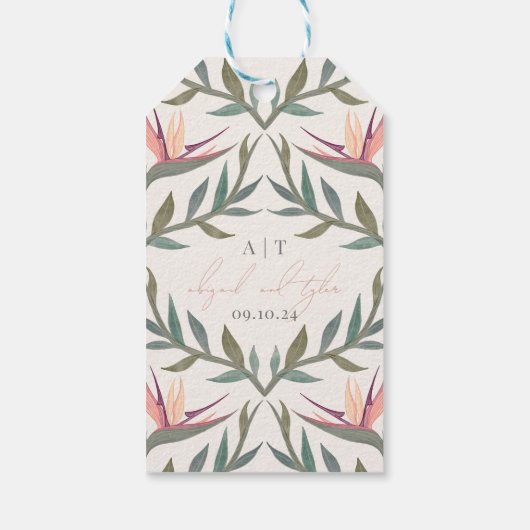 Lovebirds im Paradies Geschenkanhänger (Rückseite)