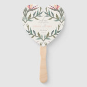 Lovebirds im Paradies Herz Fächer (Vorderseite)