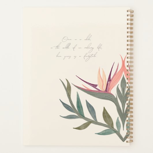 Lovebirds im Paradies Hochzeit Planer (Rückseite)