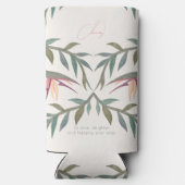 Lovebirds im Paradies Personalisiert Selters Dosenkühler (Rückseite)