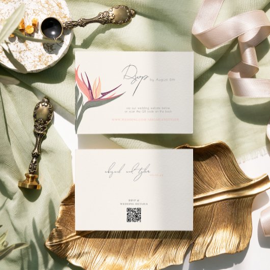 Lovebirds im Paradies RSVP-Karte RSVP Karte