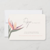 Lovebirds im Paradies RSVP-Karte RSVP Karte (Vorderseite)