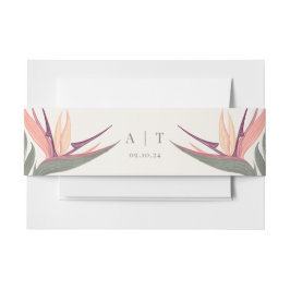 Lovebirds in Paradise Initials Einladungsbanderole