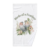 Lovebirds in Pastel Watercolors Handtuch