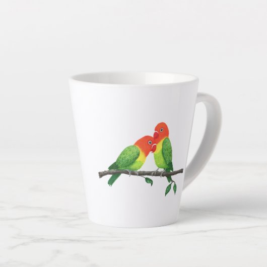 Lovebirds Inspiration Latte Tasse (Rechte Ecke)