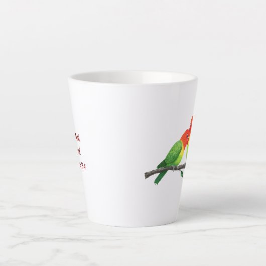 Lovebirds Inspiration Latte Tasse (Vorderseite)