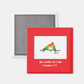 Lovebirds Inspiration Magnet (Vorderseite/Rückseite)